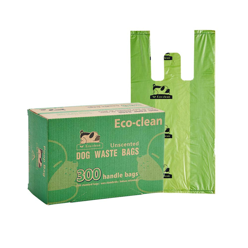 Dog Poop Bags, 300-Count Dog Waste Bags with Easy-Tie Handles, Guaranteed Leak-Proof, Earth-Friendly, Unscented Oxo-biodegradable Pet Poop Bags (Not on Rolls) - BeesActive Australia