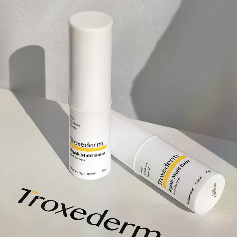 TROXEDERM Repair Multi Balm - Fine Line Care for Youthful Skin with a Natural Glow, Nourishing and Refreshing, Contains Shea Butter, Sunflower Seed Oil, Troxerutin, and Adenosine. 0.35oz (10g) - BeesActive Australia