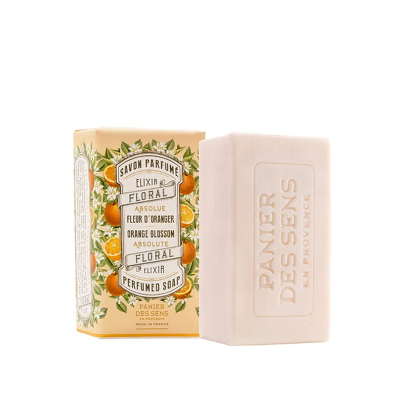 Panier des Sens Orange Blossom Bar Soap with Olive Oil - 97% natural & Made in France - 2 bars, 5.3oz/150g each - BeesActive Australia