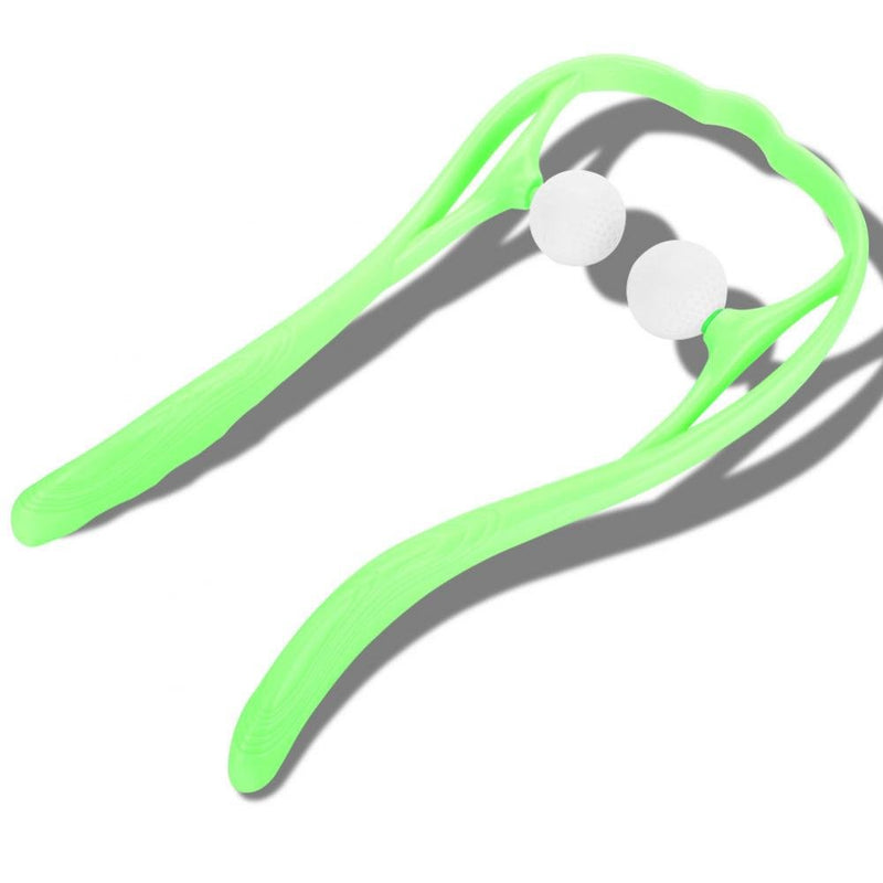 Alucy 3 Colors Manual Neck Massager-Neck and Shoulder Shiatsu Roller Ball Self Massage Tool for Neck and Muscle Pain Relief(Green) Green - BeesActive Australia