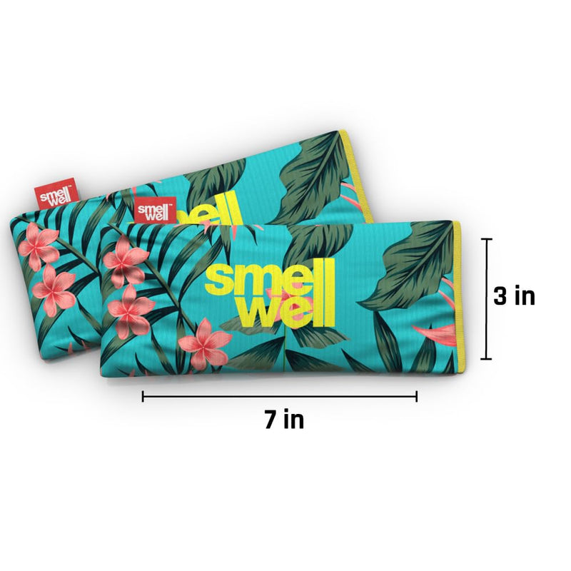 SmellWell XL Active Odour Remover, Shoe Deodorant, Bamboo Activated Carbon Odour Absorber, Moisture Absorber for Shoes, Bags and Against Sweaty Feet (Tropical Floral XL, 1 Pair, 2 x 125 g) 2 Stück XL (2 x 125g) Scented - Tropical Floral - BeesActive Australia