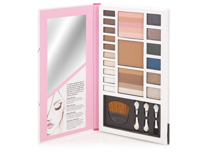 Beauty UK Luxury Gift Set - Complete Eye and Face Makeup Palette - BLUSH & GLOW - Eyeshadow, Bronzer, Blush. - BeesActive Australia