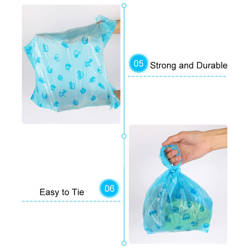 Mavere Odor Sealing Cat Litter Poop Clump Pick-Up Bags with Handles Scoop Tie Bags Dog Waste Bag, Leak Proof Pet Disposal, Unscented, 100 bags - BeesActive Australia