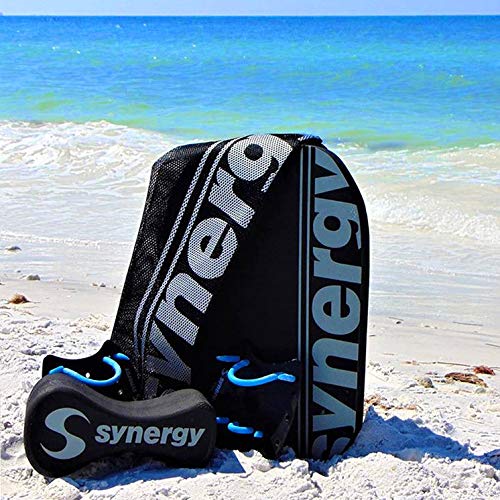 [AUSTRALIA] - Synergy Pull Buoy, Kickboard and Swim Bag Swim Training Kit Black/Silver 