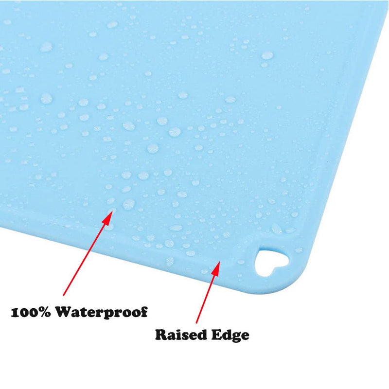 Silicone Pet Feeding Food Mat Dog Cat Placemat with Raised Edge, Anti-Slip Waterproof Pet Bowl Mats Pet Food Tray for Cats, Dogs and Small Animals 16.1"*12.2" Pink - BeesActive Australia