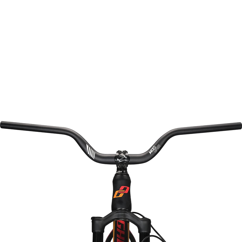 Mixsuper Mountain Bike Riser Handlebar 31.8mm Length 720/780mm, Aluminium Alloy MTB Handlebar (Black Red Green Purple) Black-White Length:720mm-Riser:90mm - BeesActive Australia