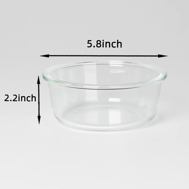 GDCZ Glass Raised Cat or Small Dog Bowls 18 Ounces Transparent - BeesActive Australia