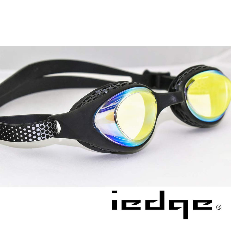 [AUSTRALIA] - iedge Performance & Fitness Junior Swim Goggle - Hydrodynamic Design, Anti-Fog UV Protection for Teens VG-961 Black -2.5 