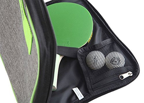 [AUSTRALIA] - Killerspin Optima Ping Pong Paddle Carry Case| Padded Table Tennis Racket Cover| Reinforced Padded Polyester Bag for 2 Ping Pong Bats| Side Accessory Pocket for 8Ó Tablets| Protective Zipper Enclosure 