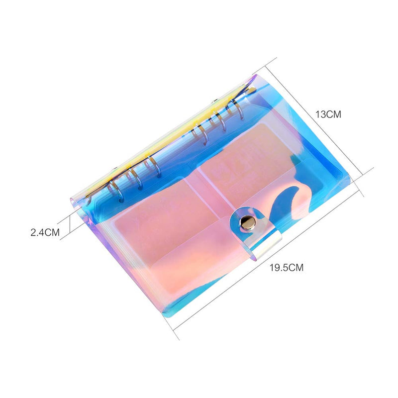 Rolabling 16 Slots Laser Rainbow Nail Art Storage Bag Stamping Plate Holder Nail Plate Organizer Template Case Removable - BeesActive Australia