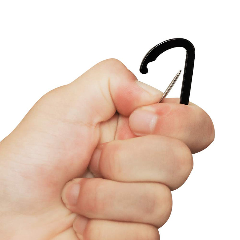 10PCS Keychain Clips Mini Carabiner - 1 5/8inch Aluminum Durable Quick Release Auto Locking D-shape Spring Loaded Wire Gate Clip for Home, Rv, Camping, Fishing, Hiking, Traveling and Sports Outdoors - BeesActive Australia