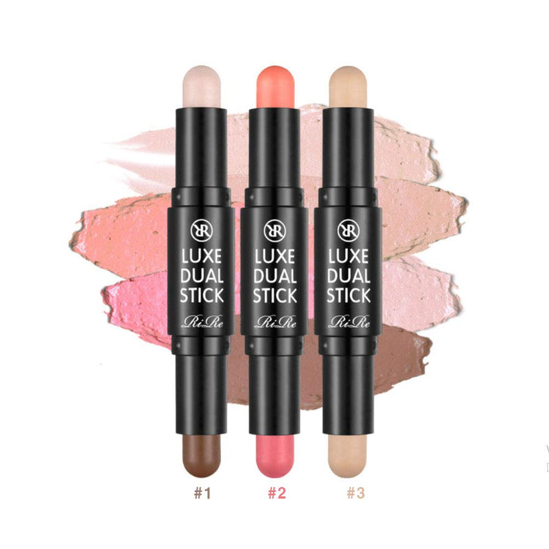 RiRe Luxe Multi Dual Stick / Contouring Stick with Water Puff set (#03 Foundation & Concealer) - BeesActive Australia
