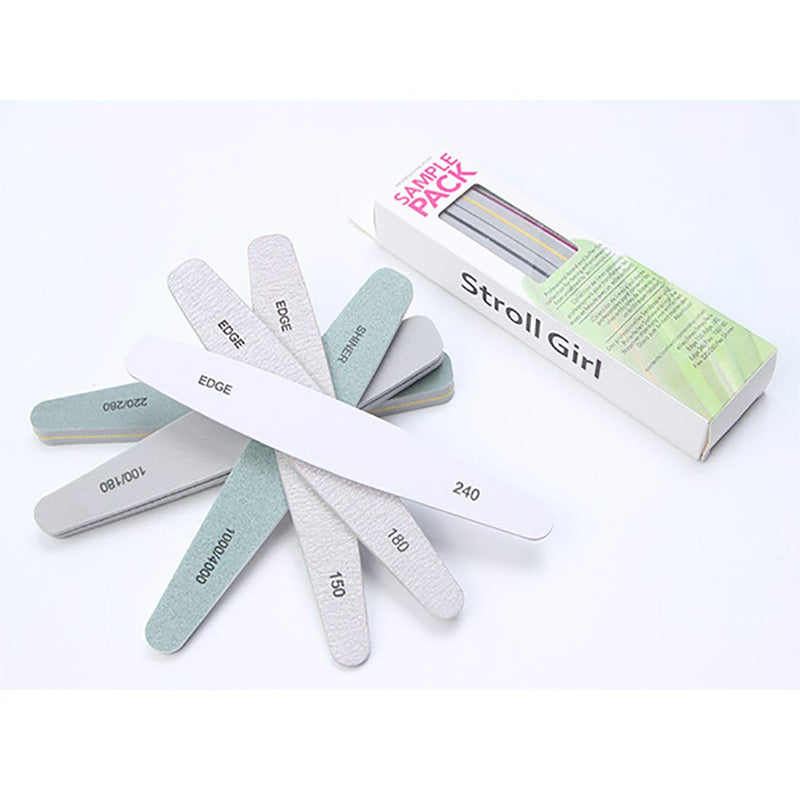 6pcs Nail Files for Nature Nails Acrylic Nail File Professional Nail Files and Buffers Emery Boards Nail Buffer - BeesActive Australia