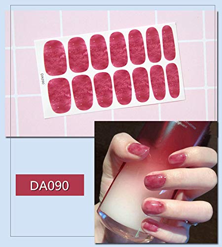 WOKOTO 6 Sheets Marbling Nail Art Polish Wraps Stickers With 1Pcs Nail File Gradient Adhesive Nail Decal Strips Manicure Kit For Women - BeesActive Australia