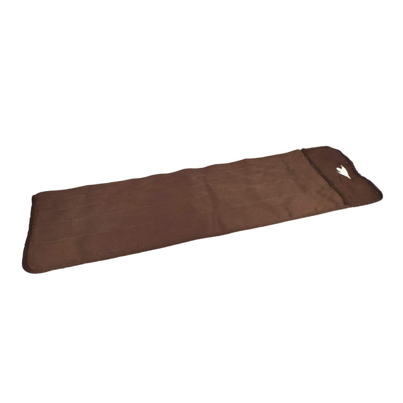 Eupheng Cotton Cloth Fly Fishing Rod Sleeve Cover Pole Sock Glove Rod Case Protector Bag Pouch 5 Compartments 8'0''-8'6'' 4sec with extra tip Brown - BeesActive Australia
