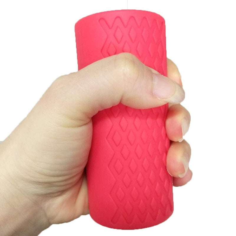 IADU Barbell Thick Bar Grips - Weightlifting Bar Grips Standard Dumbbell Handles Stress Relieve Barbell Hand Protector, Pair of Pull Up Tape Arm Blaster Adapter for Sports Workout (Red) - BeesActive Australia