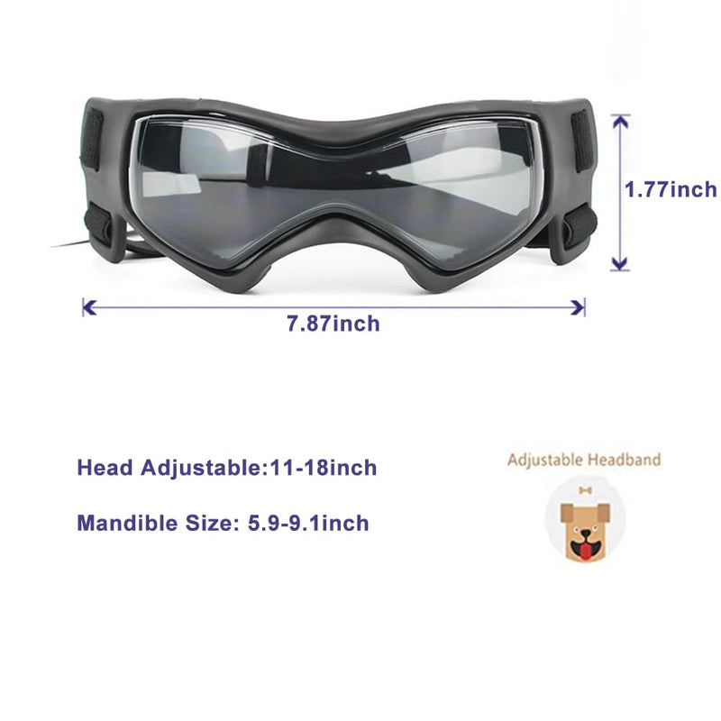 Dog Goggles Small or Medium Dog Sunglasses Anti-UV Waterproof Windproof Glasses Dog Eyewear for Small Medium Breed Black - BeesActive Australia