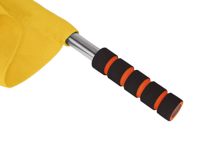 Sports Referee Flags with Metal Pole Foam Red Stainless Steel Hand Signal Flag Track and Field Sports Training Flag Athletic Competition Flag for Soccer Volleyball Football Linesman Command Flags Yellow - BeesActive Australia