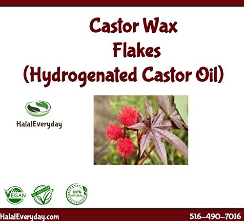 Castor Wax - Hydrogenated Castor Oil - Great Thickening Agent for lotions and Creams, Lip balms, Body Creams, Hair Care Products, Eye Makeup.1lb/16oz - BeesActive Australia