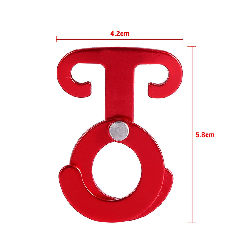 ZJchao 4pcs Camping Tent Rope Buckle Aluminum Alloy Self-Locking Carabiner Hook Hanger Rope Tightener Fastener Wind Rope Hanging Buckle Quickdraws Red - BeesActive Australia