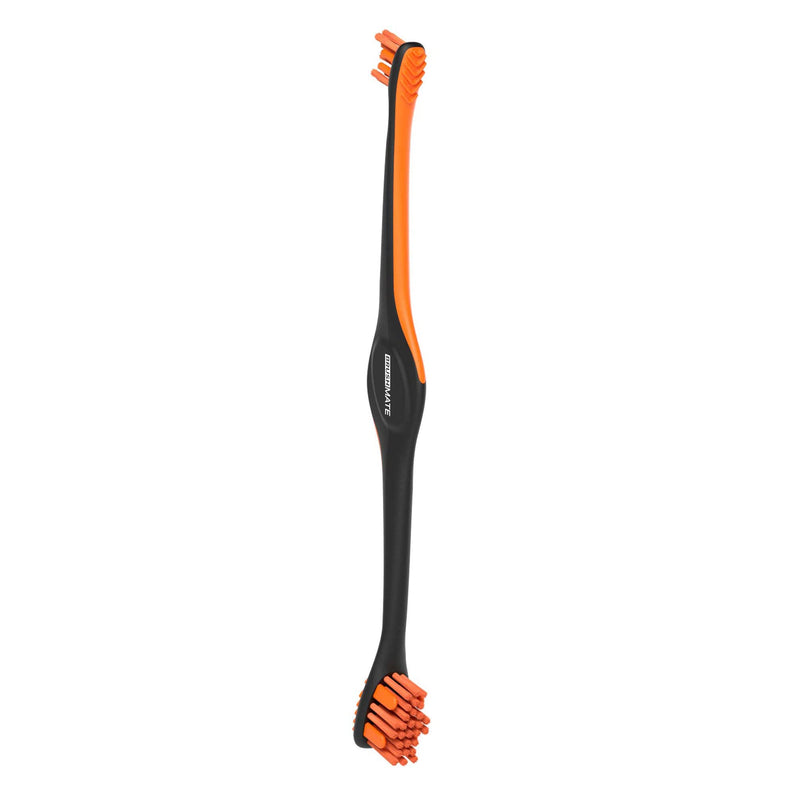 Pet Toothbrush for Dogs and Cats by Brushmate - Dual Size Angled Soft Brush Heads, Ergonomic Handle with a Flat Center That enhances Grip Control Orange - BeesActive Australia