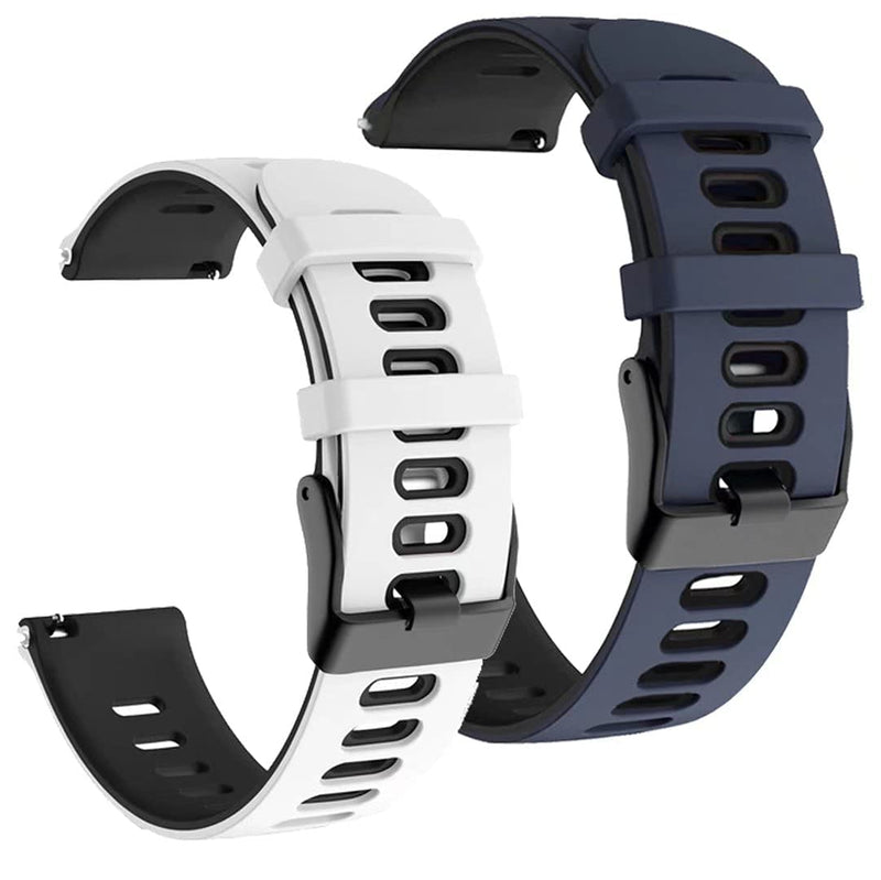 KANEE 2 Pack Soft Silicone Wristbands Compatible for Garmin Fenix 5S/Fenix 5S Plus/Fenix 6S/Fenix 6S Pro/Forerunner 245/Music/Forerunner 645/Music/D2 Delta S/Vivoactive 3/Vivoactive 3 Music/Vivomove 3 - BeesActive Australia