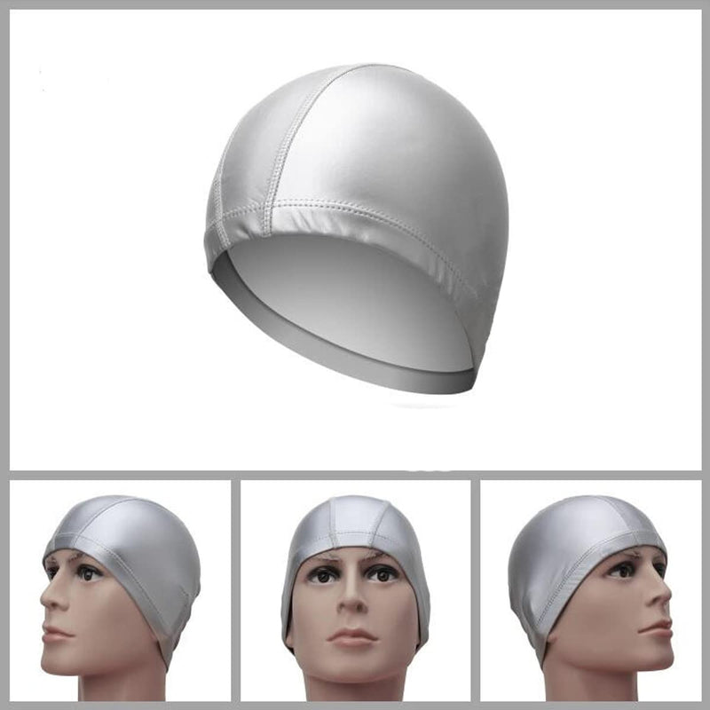 Snadulor 8 Pcs PU Waterproof Fabric Swimming Cap,PU Swim Cap,Shower Caps for Adult Men Women,Random Color. - BeesActive Australia