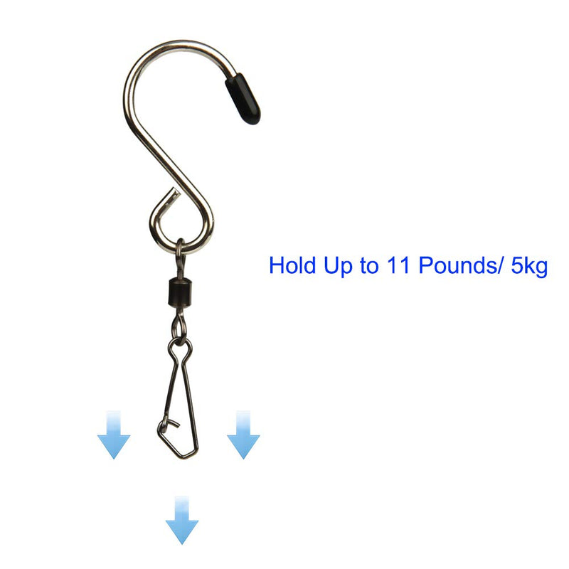 10pcs Swivel S Hooks Clips Hanging Wind Spinners for Chimes Crystal Twisters，Spinning Windsocks and Any Kites, Flower Pots, Plants, Bird Feeders, Solar Lights, Flags，Party Supply (Shook) - BeesActive Australia