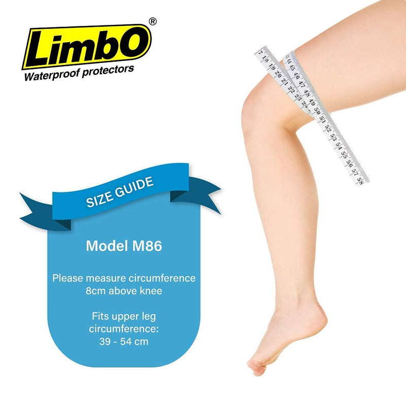 LimbO Waterproof Protectors Dressing Cover for Shower, Adult Knee M86, 39 to 54 cm Above Knee Circumference - BeesActive Australia