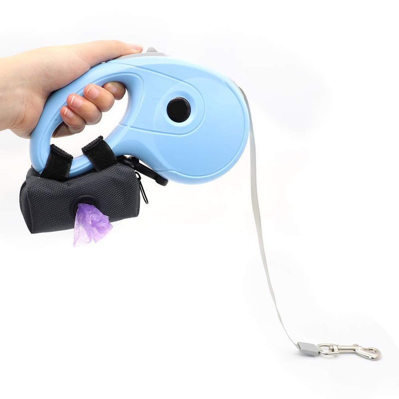 SLSON Pet Waste Bag Dispenser Zippered Pouch,Portable Dog Poop Bag Holder Leash Attachment Lightweight Fabric Bags Dark Grey - BeesActive Australia