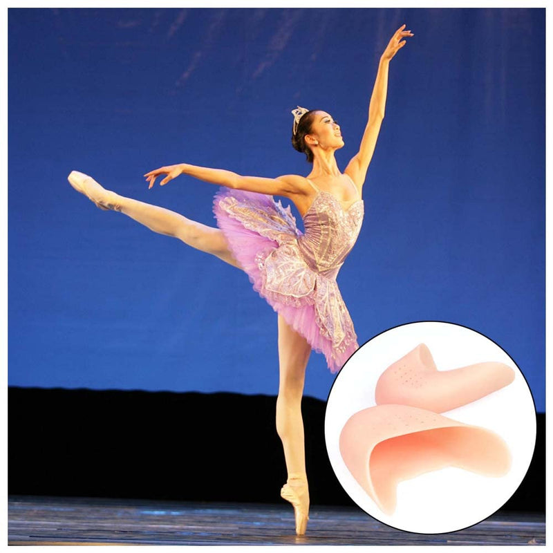 YAHOKUI 2 Pairs Ballet Forefoot Cushion Soft Full Toe Pads Breathable Silicone Toe Pads Toe Protector for Ballet Dance Pointed Shoe Athlete and More - BeesActive Australia