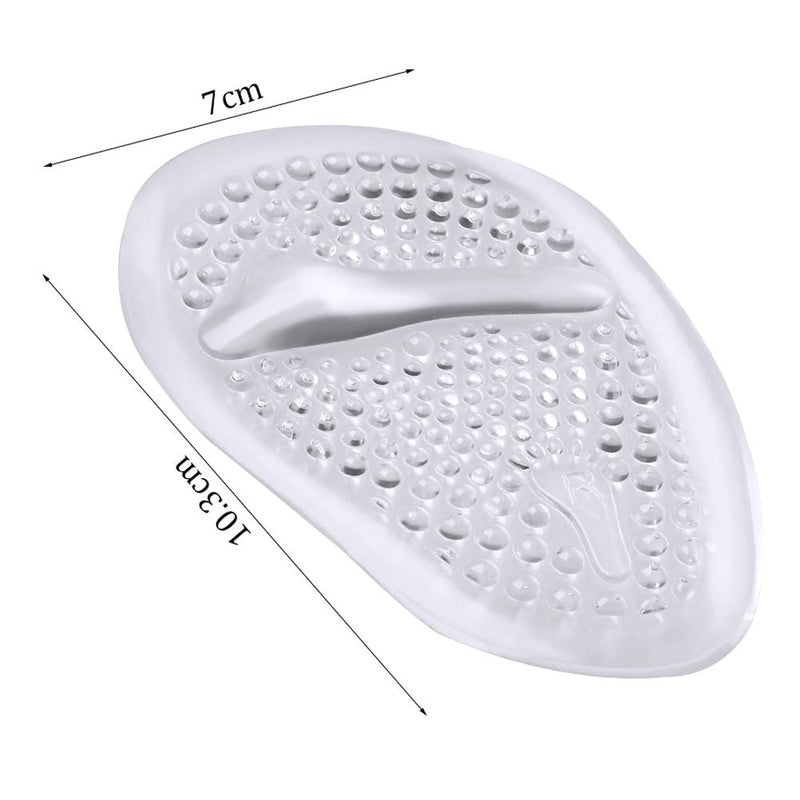 nuoshen 2 Pairs Gel Insoles Women, Metatarsal Gel Cushion Foot Pain Relief Pads Ball Foot Gel Pads Cushions (Transparent) - BeesActive Australia