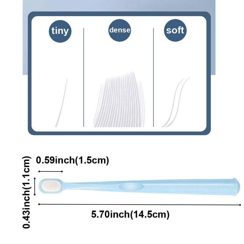 KnocKconK Cat Toothbrush with Mini Soft Head, Pet Teeth Deep Clean Dense Brush, Safe and Effective Oral Care, Small Dog Tooth Brush Away Bad Breath(Pink, Blue) Pink+blue+yellow - BeesActive Australia
