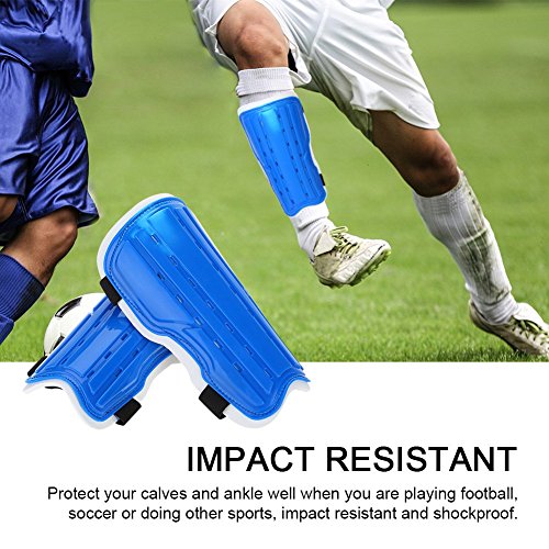 VGEBY 1Pair Soccer Shin Guard Soccer Shin Pad Perforated Breathable Soccer Shin Guards Blue - BeesActive Australia