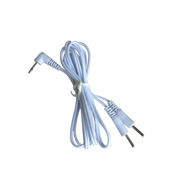 Vogueing Tool 1 Pair 120CM Tens Electrode Lead Wires Jack 3.5mm Plug 2.0mm Pin Connection White - BeesActive Australia