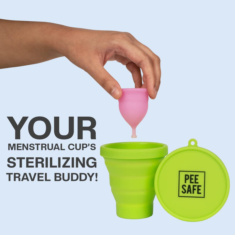 Pee Safe Menstrual Cup Steriliser (1N) | Made with Medical Grade Silicone | Microwave, Compact and User-Friendly - BeesActive Australia