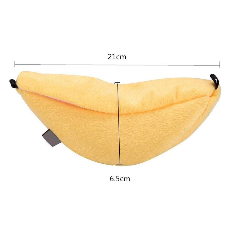 1 Pack Hamster Hanging House Hammock Banana Design Small Animals Cotton Cage Sleeping Nest Suitable for Small Pet Bed Small Hamster Toys Cage Swing (Color : Yellow) - BeesActive Australia