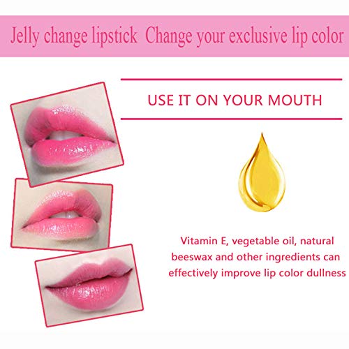 AJUMKER Natural Lip Balm Color Changing Jelly Lipstick Natural Moisturizing Temptation Dried flower lip balm Colorless Lip Balm Anti-wrinkle Repair Female Winter Lip Balm Red - BeesActive Australia