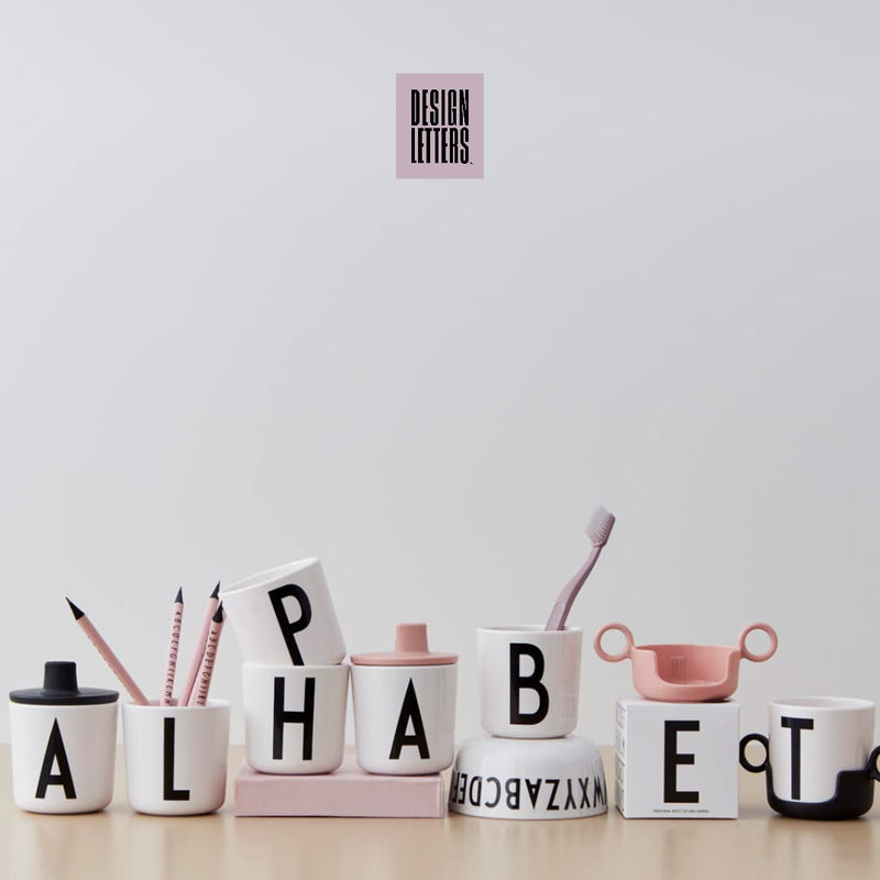 Design Letters Melamine Sippy cups for Baby 7 Oz A-Z | Kids Cups Designed in Denmark Reusable Cup for Baby 6+ Month|Learning Cup BPA/BPS Free | Children Drinking Cup Dishwasher Safe, Toddler Cup White .M - BeesActive Australia