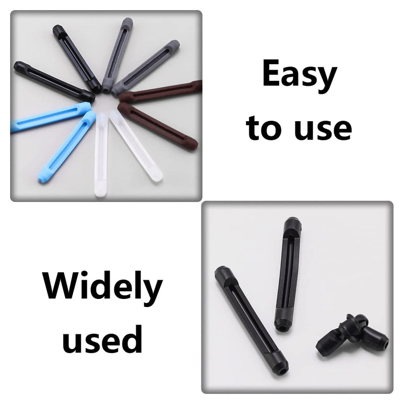 Juliyeh 9 Pairs Anti-Slip Glasses Hooks Grips Eyeglass End Tips Soft Silicone Glasses Arm Covers for Various Glasses and Sunglasses Black r3r3 - BeesActive Australia