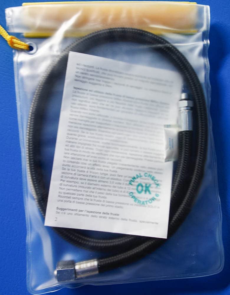 XS Scuba Miflex Low-Pressure Braided Hose Black 6" - BeesActive Australia
