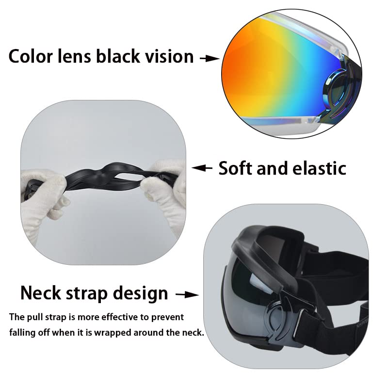 Mitubati Dog Sunglasses,UV Protection Wind Protection Dust Protection Fog Protection Dog Glasses,Adjustable Strap Dog Goggles,Suitable for Medium or Large Dogs(Multiple Colour) Pink Frame Red Lenses - BeesActive Australia