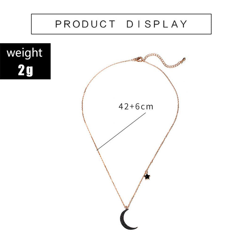 Jovono Gold Crescent Moon Pendant Necklaces Dainty Star Necklace Chain Jewelry for Women and Girls - BeesActive Australia