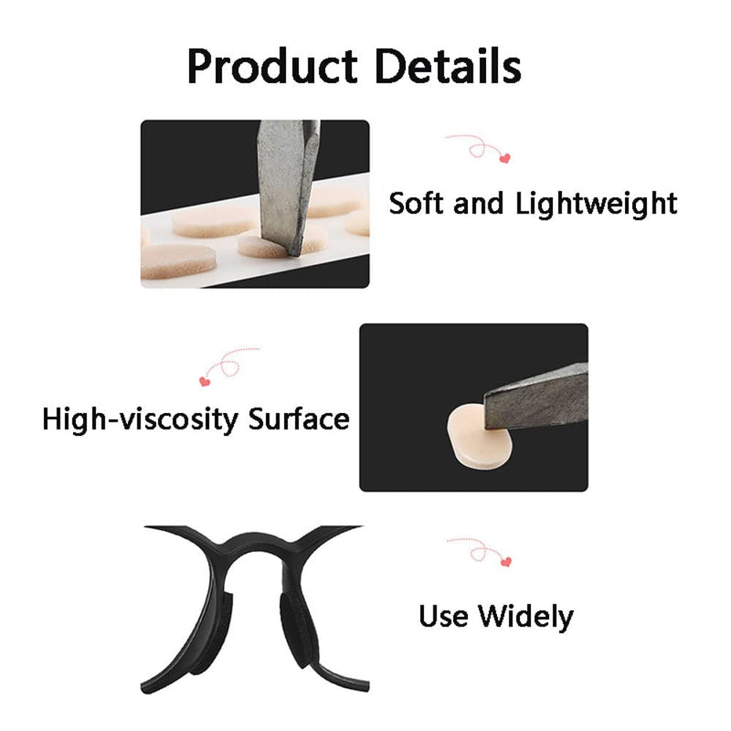 BDHI 40 Pairs Eyeglass Nose Pads Soft Foam D Shape Anti Slip Nose Pads Adhesive Eye Glasses Replacements Nose Pad for Glasses Bridge for Glasses Eyeglasses Sunglasses Spectacles(Y02-40) - BeesActive Australia