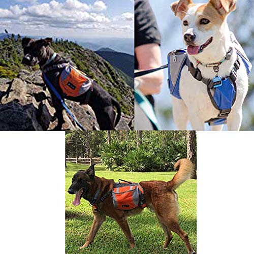 schnappy Dog Pack Travel Camping Hiking Backpack Saddle Bag for Small & Medium & Large Dogs Black - BeesActive Australia