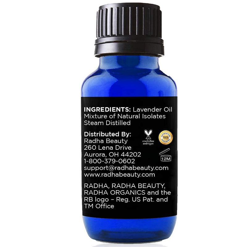 Radha Beauty Lavender Essential Oil 10ml. - Natural & Therapeutic Grade, Steam Distilled for Aromatherapy, Relaxation, Sleep, Laundry, Meditation, Massage - BeesActive Australia