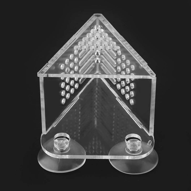 Pssopp Aquarium Cone Red Worm Feeder Fish Tank V-Shape Brine Shrimp Feeder Acrylic Fish Feeding Cup with Suction Cups and Tweezer - BeesActive Australia