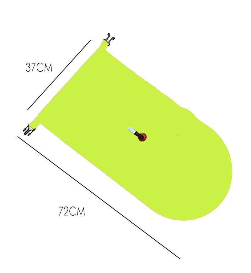 MARJAQE Swim Buoy,20L Storage Swimming Life-Saving Dry Drift Bag for Open Water Swimmers, Triathletes, Kayakers and Snorkelers, Highly Visible Buoy Float for Safe Swim Training Fluo Green - BeesActive Australia