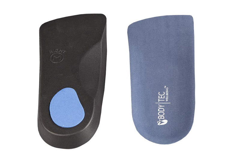 Bodytec Wellbeing 2 pairs of 3/4 Orthotic insoles for knee pain arch pain plantar fasciitis 7-8.5 UK Blue - BeesActive Australia