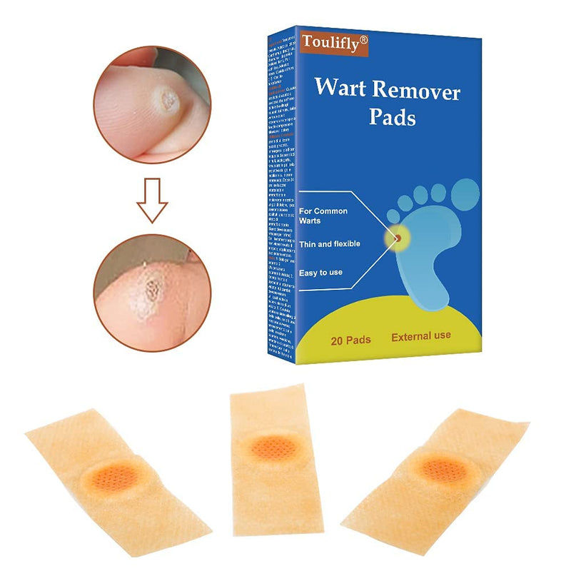 Wart Remover, Wart Remover Pads, Wart Treatment, Wart Remover for Hands, Feet, Feet Callus Remove, Verruca and Wart, Relief Pain Removal Warts Plaster, Soften Skin Cutting Sticker Toe Protector, 20 PC - BeesActive Australia